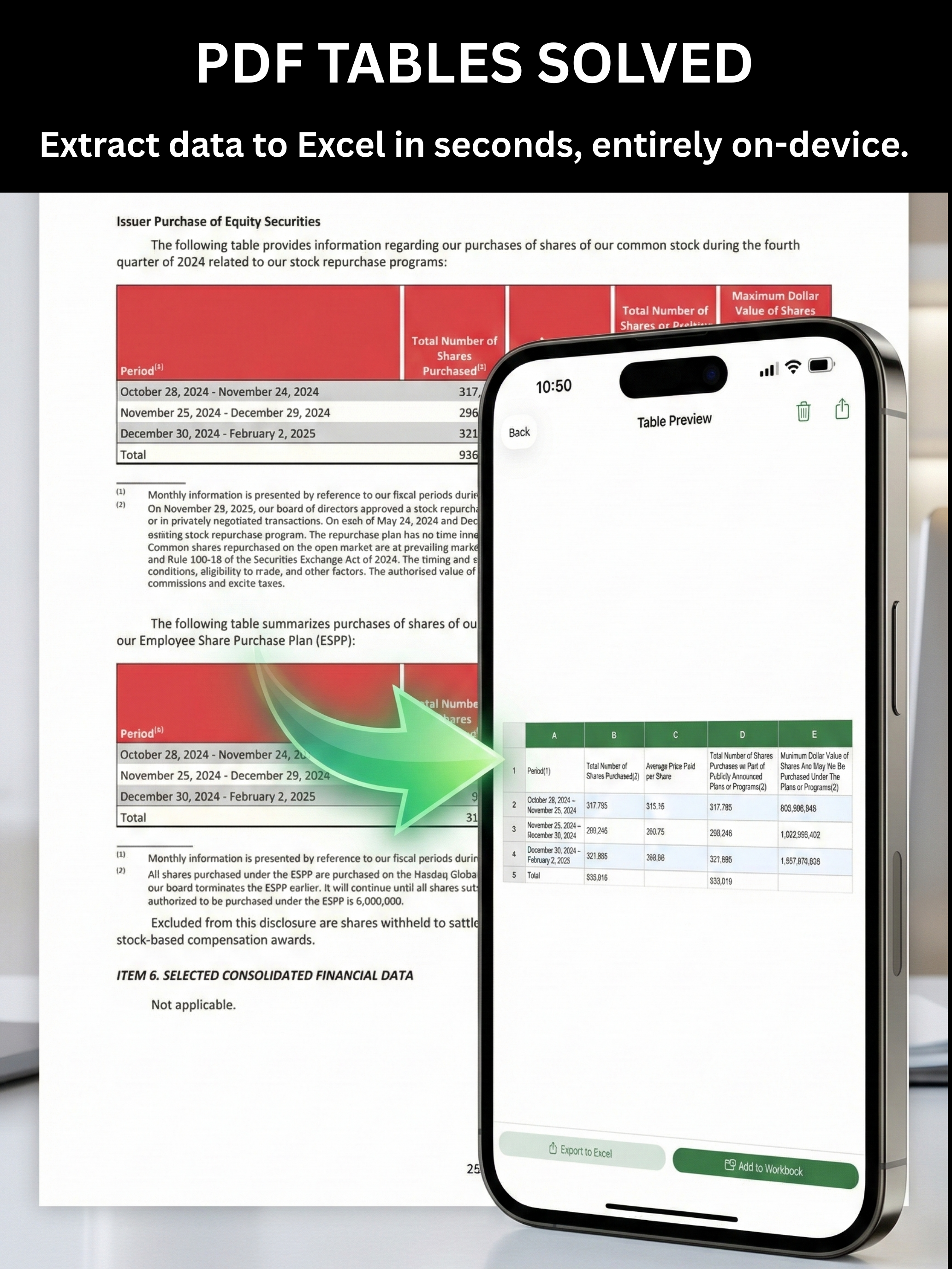 Core PDF AI: Tables to Excel screenshot 7