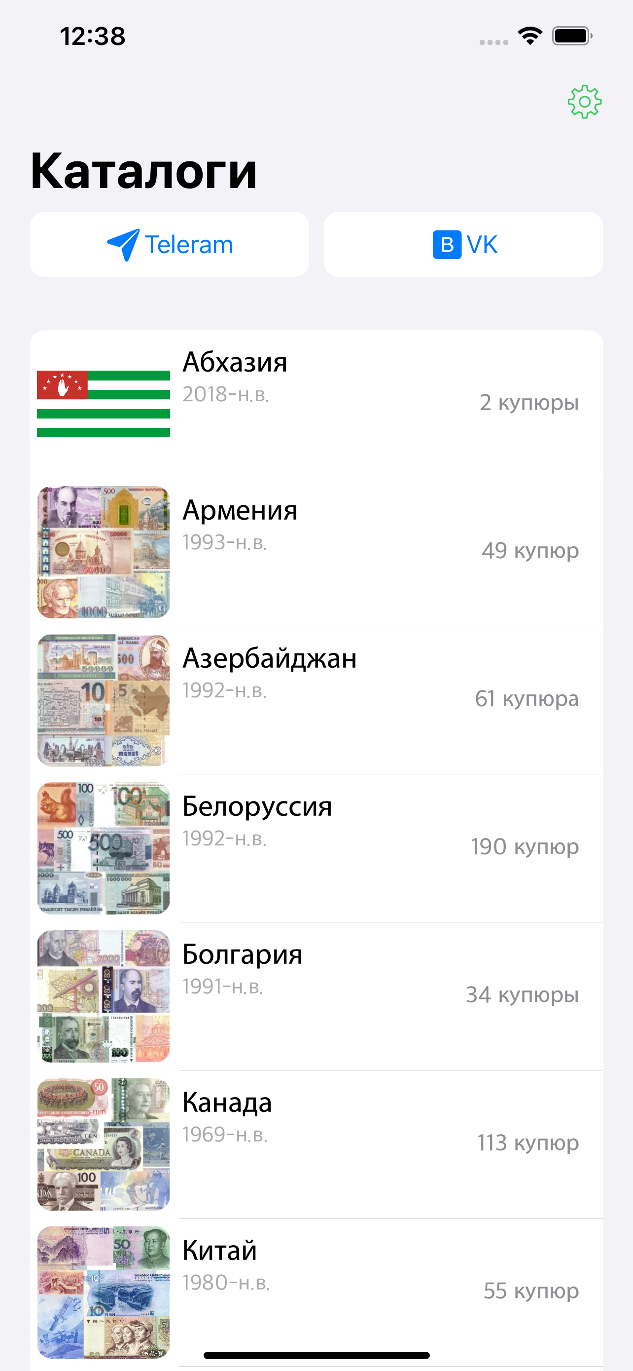 Купюры мира