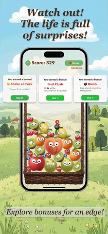 Tuti Fruty: Merge fruits mania iPhone screenshot