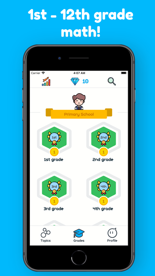 #3. 1st - 12th Grade Math Problems (iOS) Podle: Adam Drzewiecki