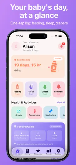 Screenshot von Newborn Diary: Baby Tracker auf dem iPhone 1