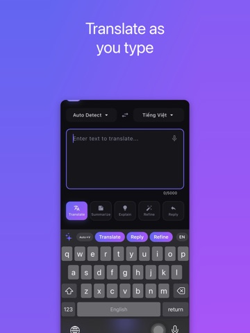 TransKey: Translate & Keyboard iPad screenshot