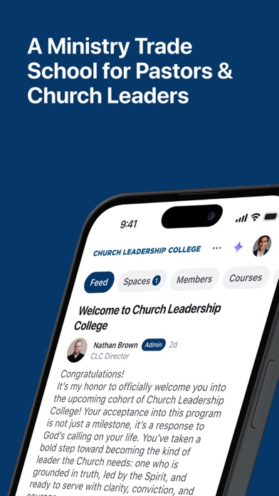 Screenshot 1 of Church Leadership College App