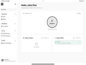 Omnify Shifts iPad screenshot