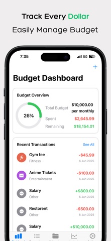 Budget & Spending Tracker screenshot