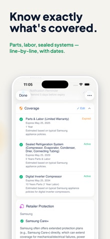 Warranty Tracker: AI Coverage iPhone screenshot