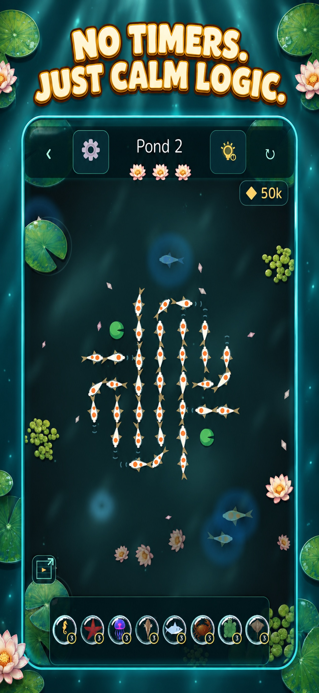 Screenshot 1 of Ripple Path : Koi Chain Puzzle