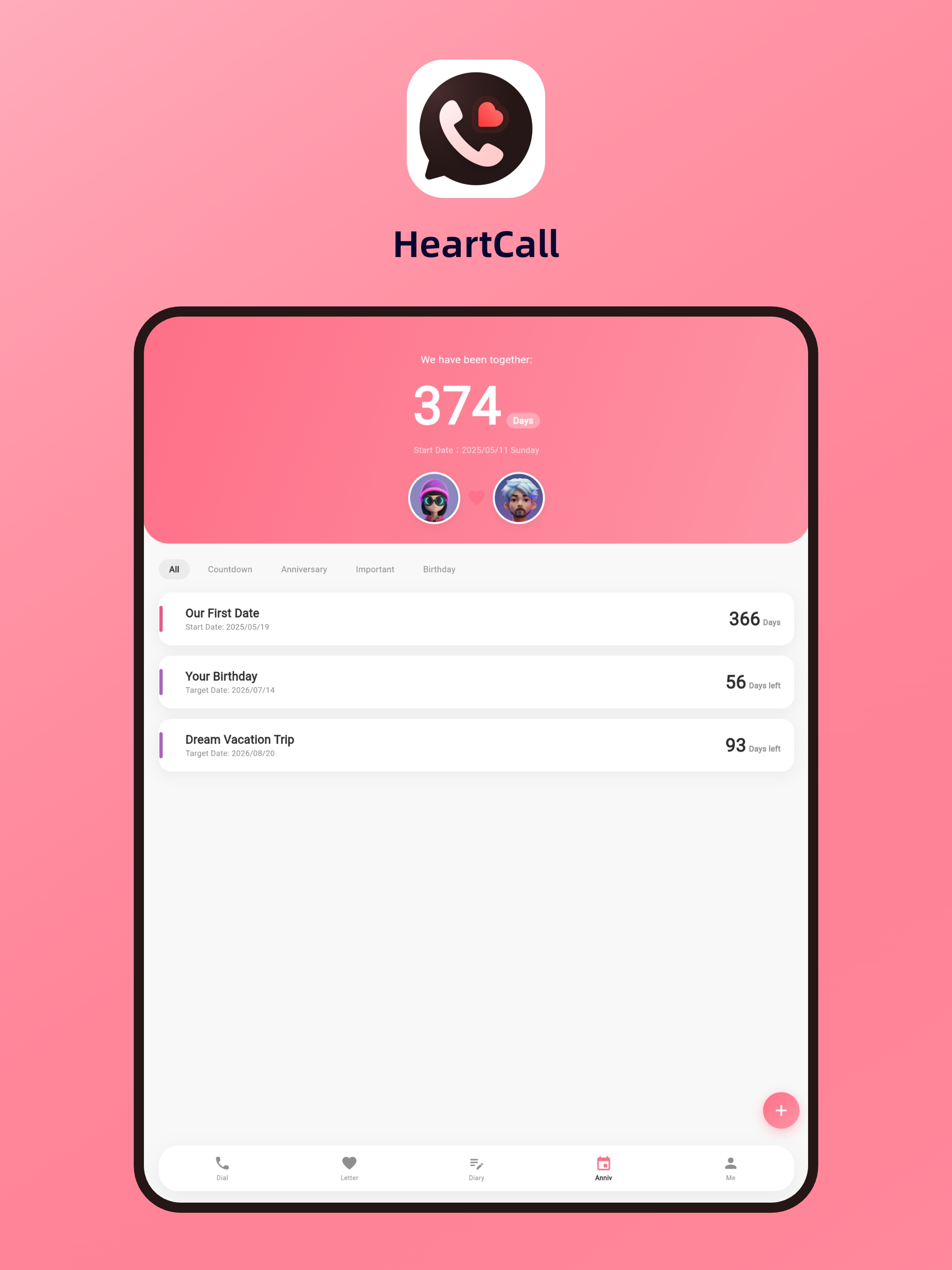 HeartCall-Private Couple Diary