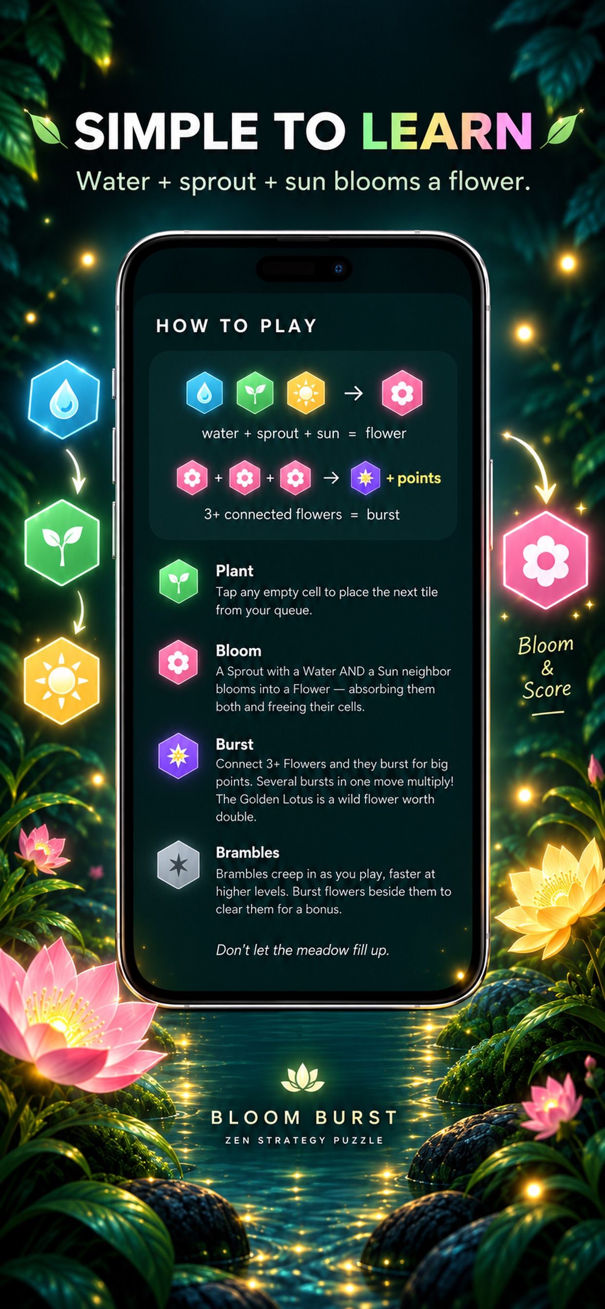 Screenshot 3 of Bloom Burst : Hexa Puzzle Game