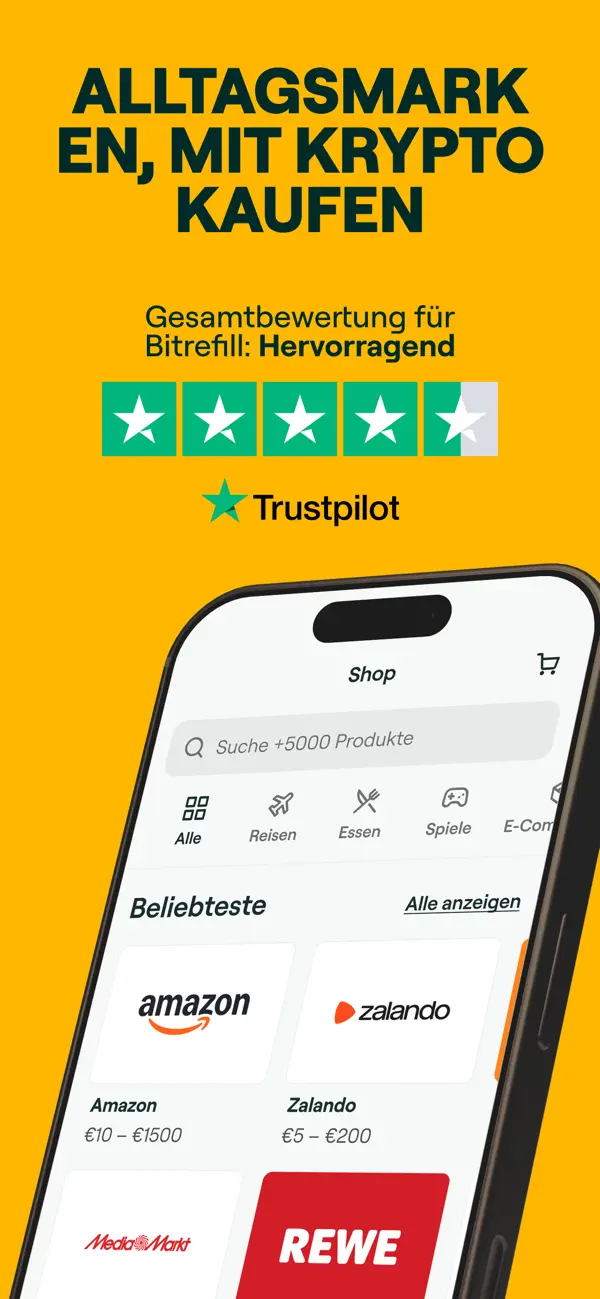 Bitrefill iPhone App Screenshot 1 – Finanzen