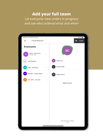 FWPordering iPad screenshot