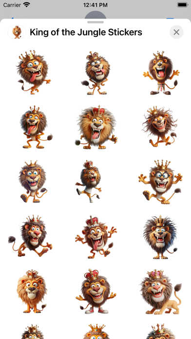Screenshot #1 pour King of the Jungle Stickers