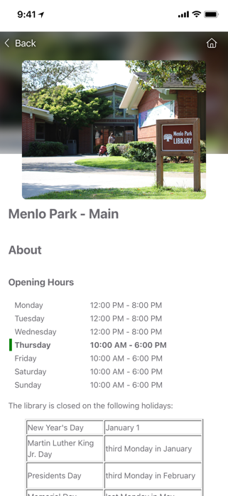 Menlo Park Library Screenshot 6 of 6