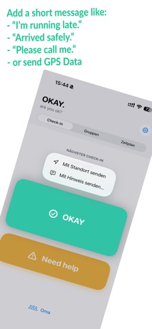 OKAY. Status & Check-In screenshot