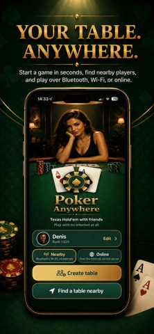 Poker Anywhere: Hold’em iPhone screenshot