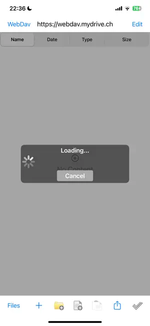 My WebDAV screenshot 1