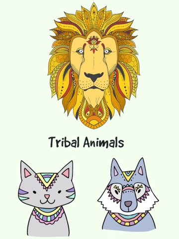 Tribal Animals Stickers iPad screenshot