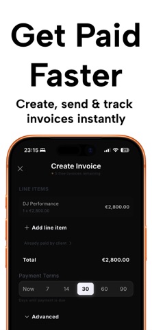 SOWND: DJ Booking & Invoices iPhone screenshot