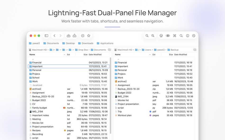 #1. DoubleXplorer (macOS) Podle: Pawel Wojtowicz
