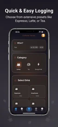 Screenshot von Smarter Koffein-Tracker auf dem iPhone 2