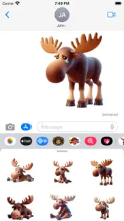 sad moose stickers iphone screenshot 4