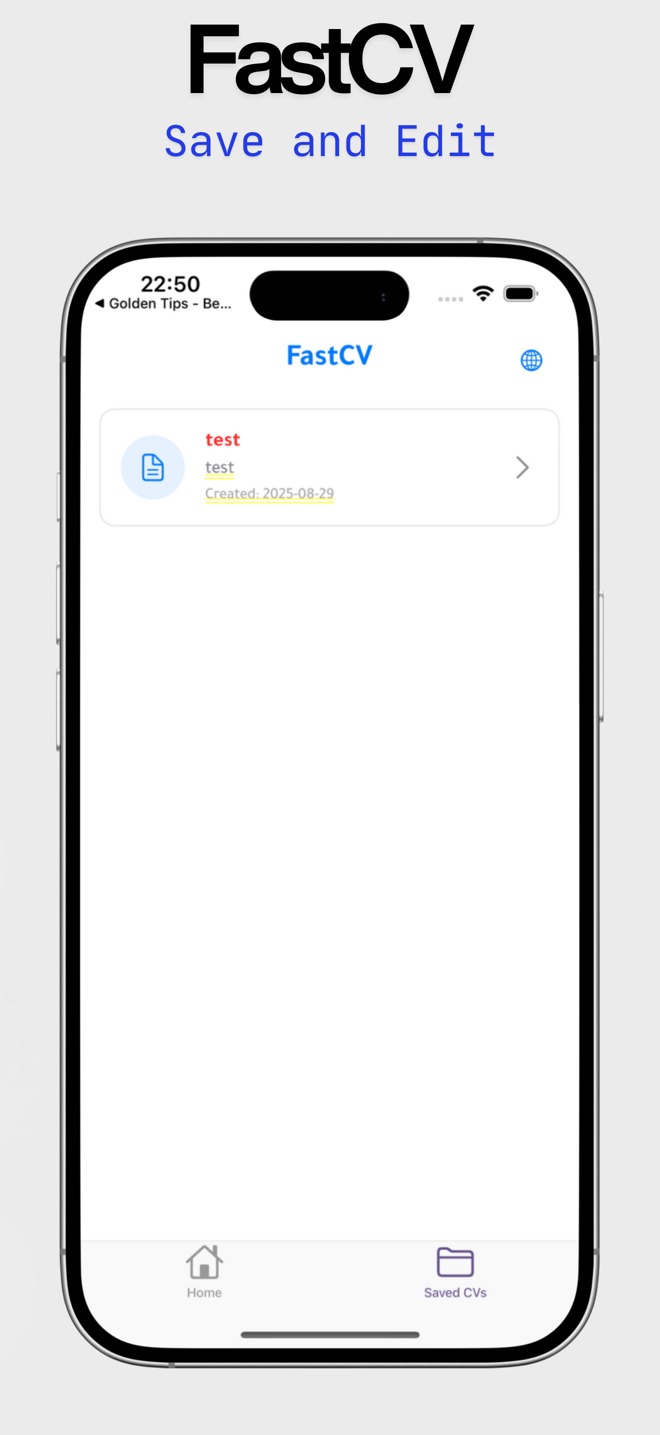 FastCV - Resume Maker