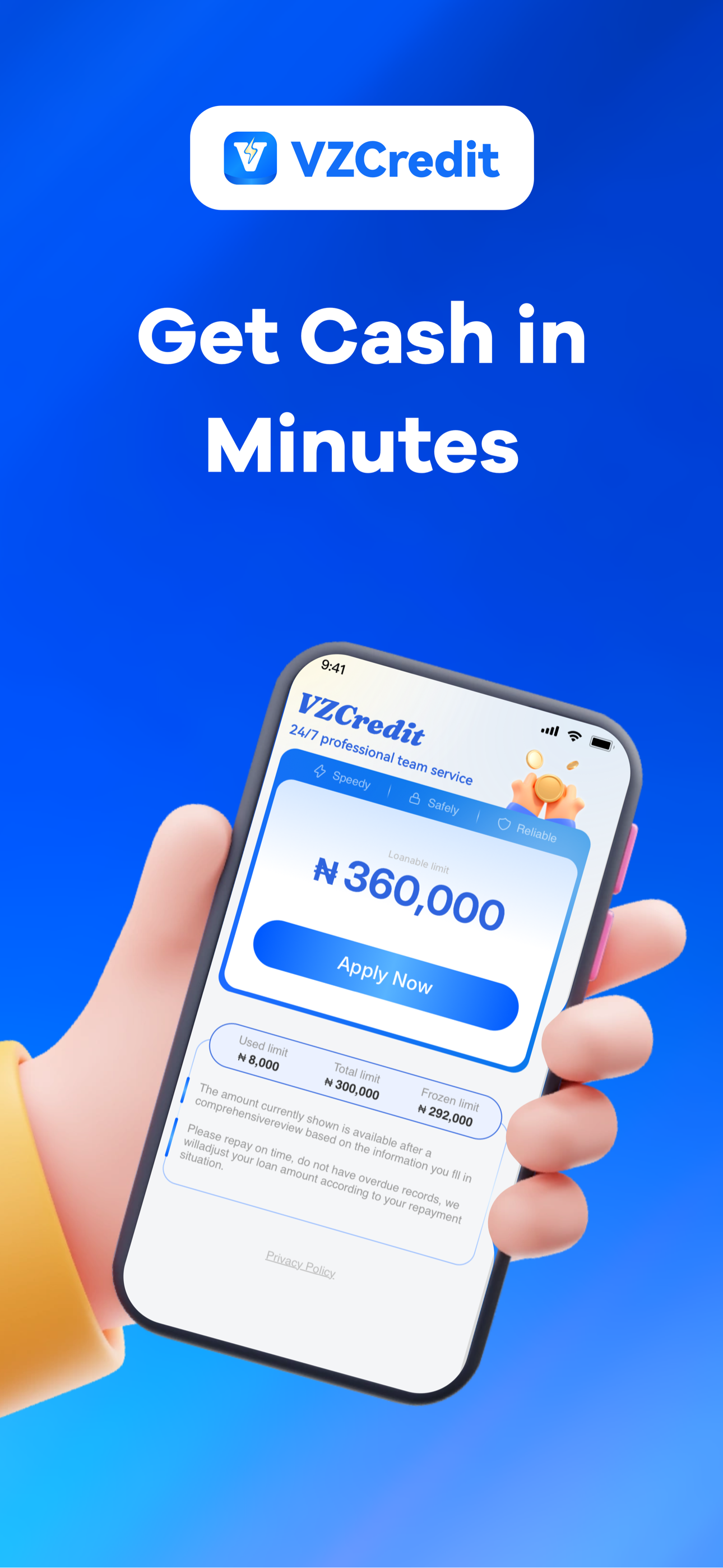 VZCREDIT:Instant Kash loan app