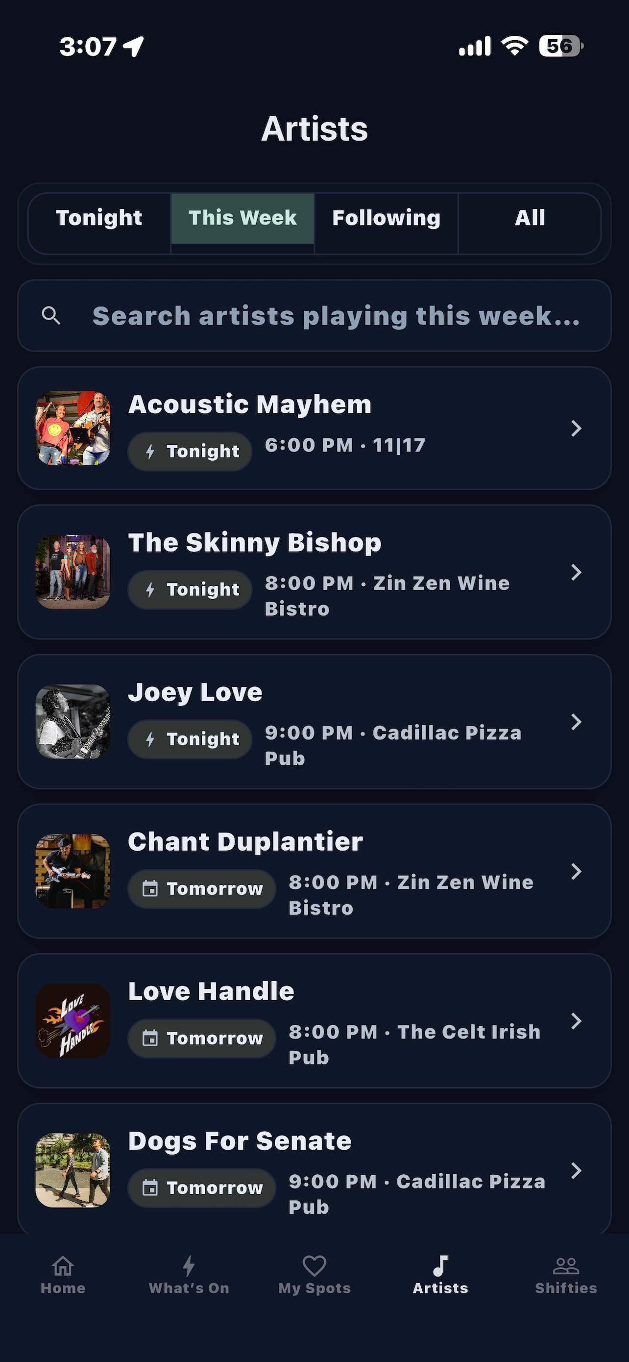 Shiftly: Today. Tonight. Now. screenshot 4