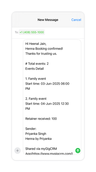 myGigCRM - all-in-one platform iPhone screenshot 3 - Business app