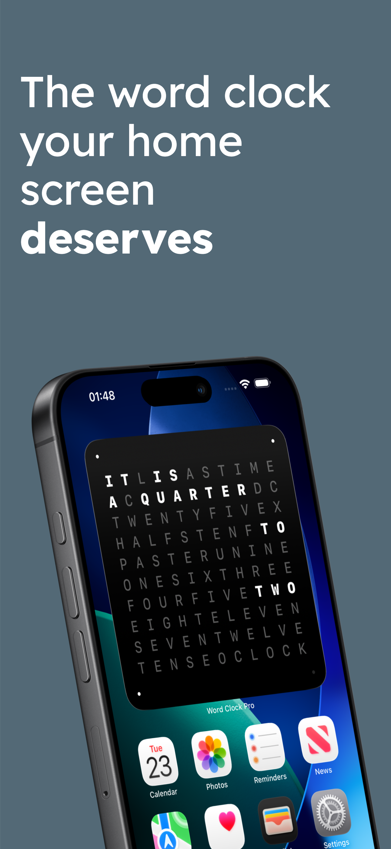 Word Clock Pro: Widget