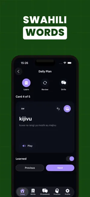 Swahili Learning screenshot 2