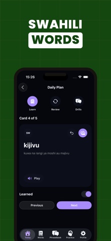 Swahili Learning Screenshot 2 of 5