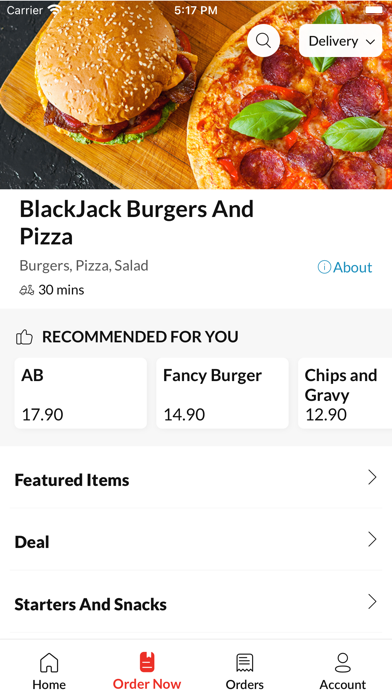 BlackJack Burgers And Pizza Screenshot
