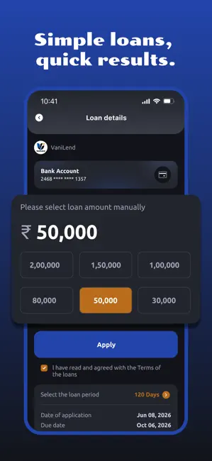 VaniLend-loan app&instant loan iPhone screenshot 2