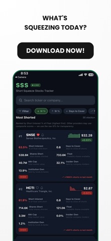 Short Squeeze Stocks Tracker Screenshot 6 of 6