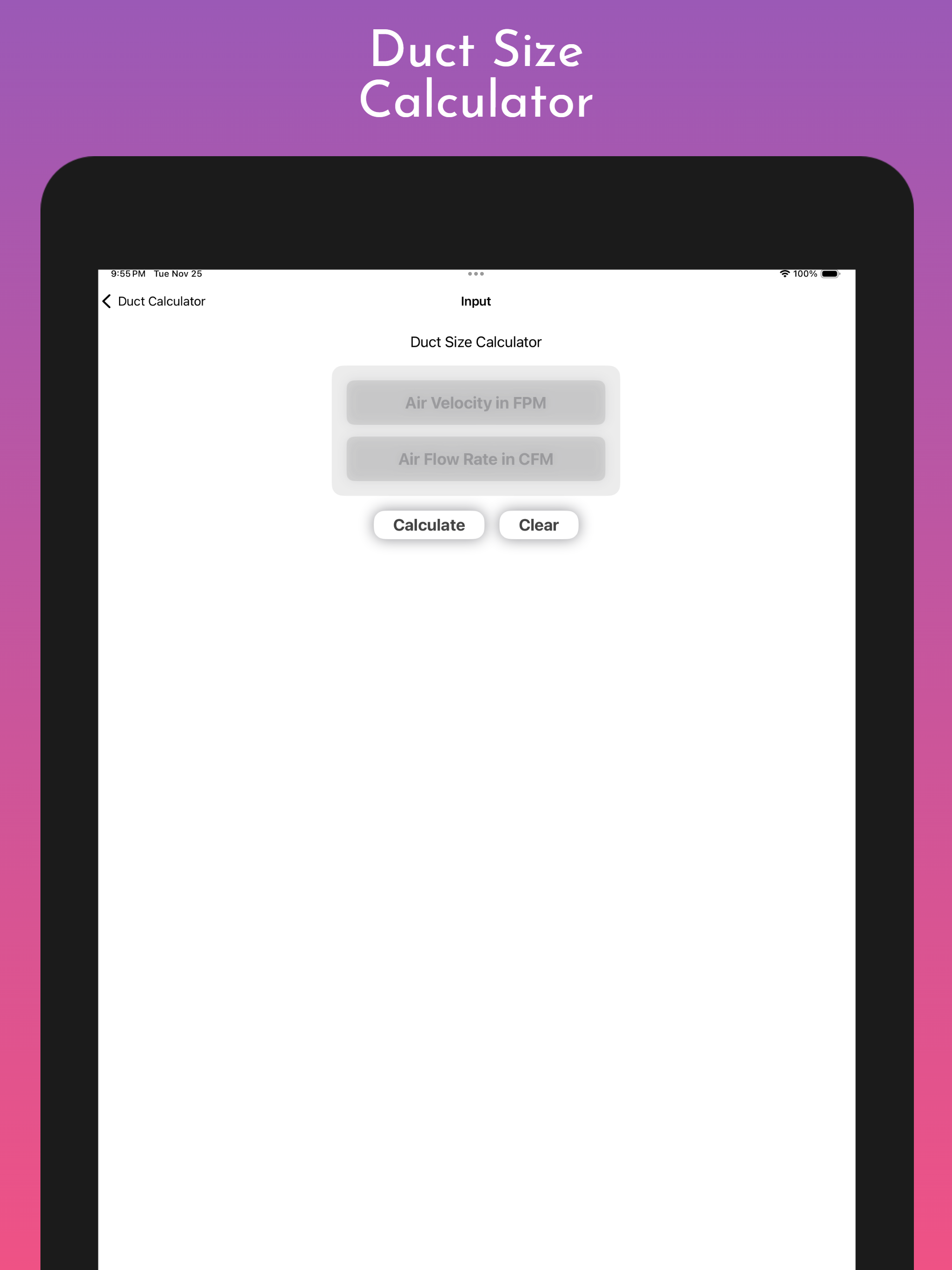 Duct Calculator Pro