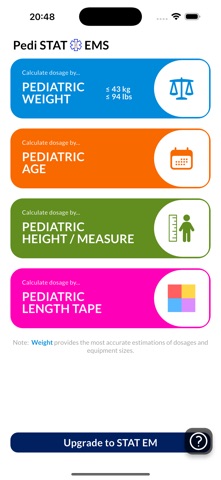 Pedi STAT EMS app screenshot