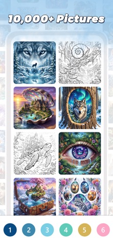 Whimsy Color By Number Game iPhone screenshot