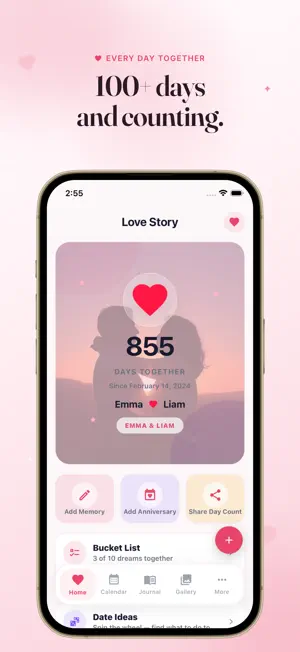 Love story - Love day counter screenshot 1