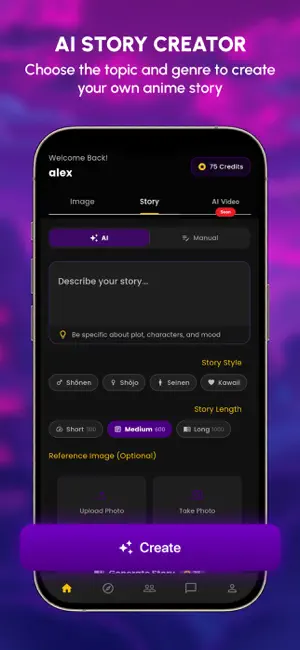 AnimeMe – AI Avatar & Story screenshot 1