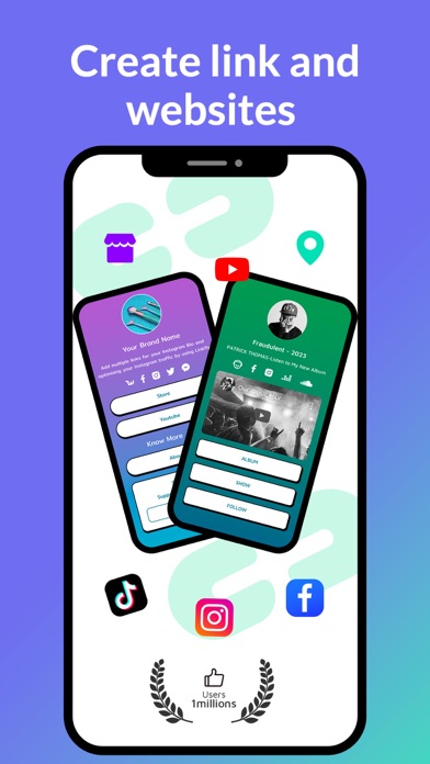 Screenshot 1 of Linkfly: Link Bio Landing Page App