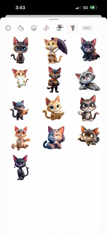 神秘猫贴纸 screenshot
