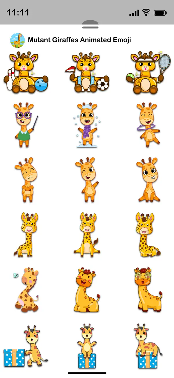 Screenshot #2 pour Mutant Giraffes Animated Emoji
