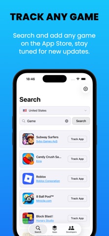 Developer & App Tracker screenshot