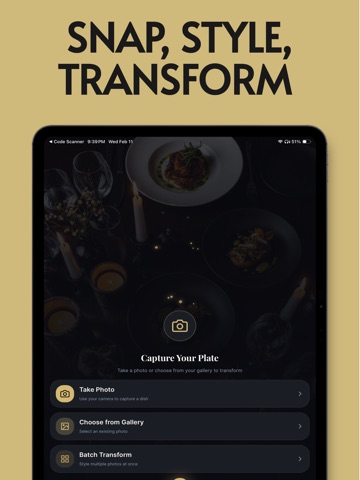 Plated Studio iPad screenshot