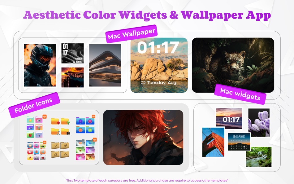 #3. Top Color Widgets: Clock Theme (macOS) 由: Tausif Akram