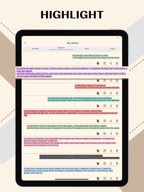 Bíblia Português Inglês Áudio iPad screenshot 3 - Reference app