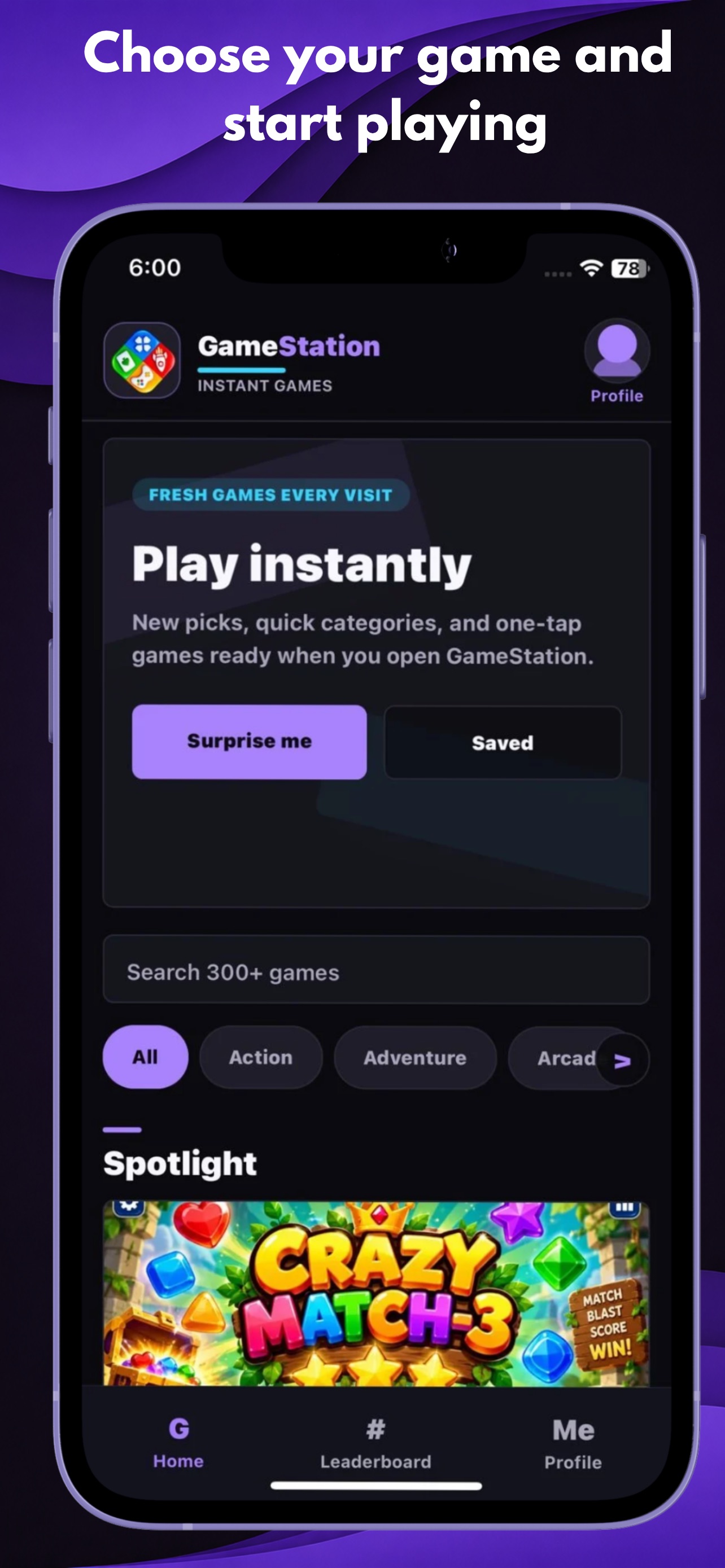 Screenshot 1 of GameStation–One App,Many Games
