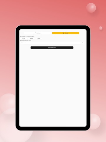 MyFitHQ iPad screenshot