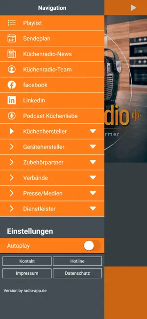 Küchenradio screenshot 2